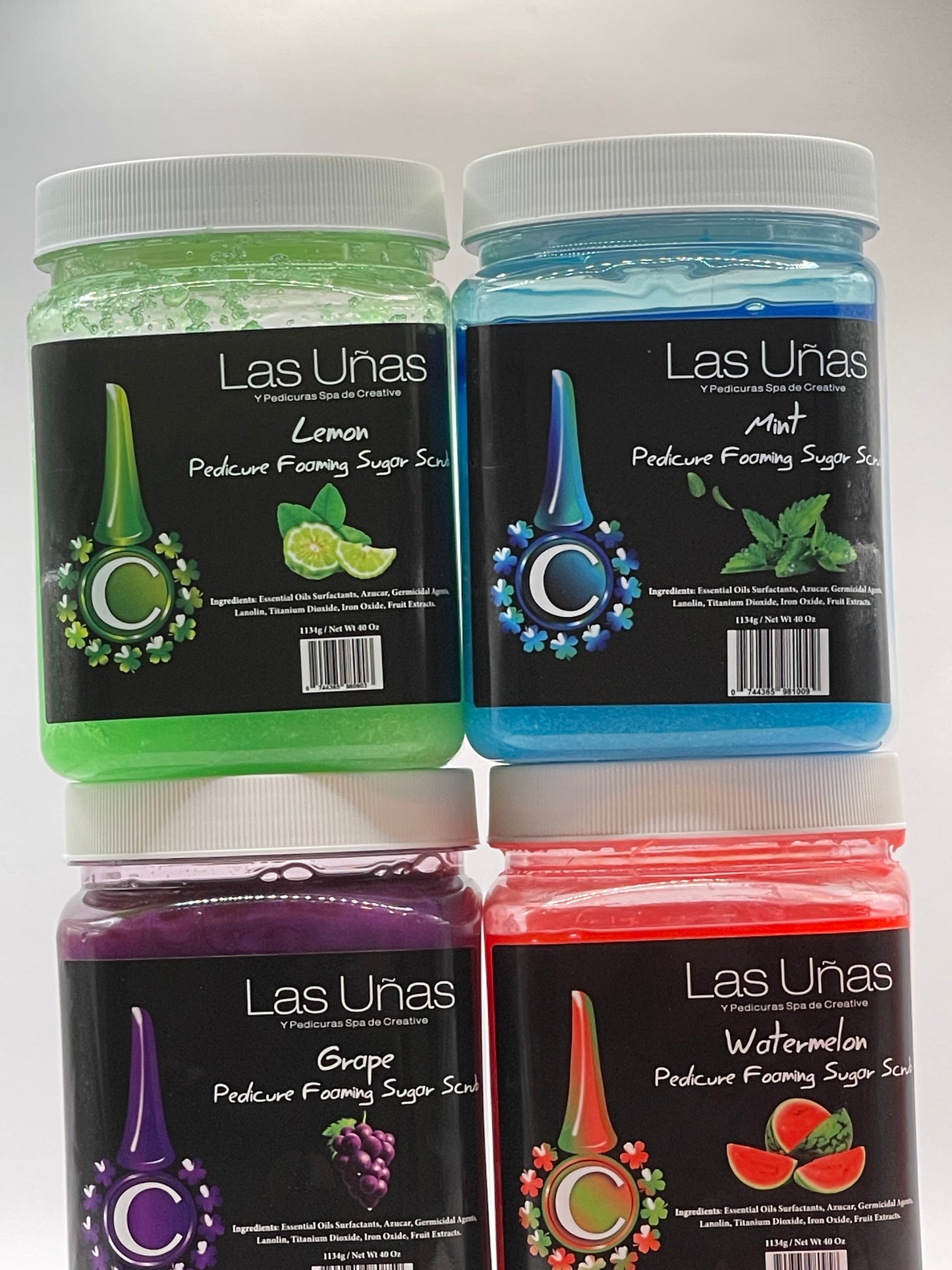 Las Uñas Foaming Sugar Scrub 40 .oz