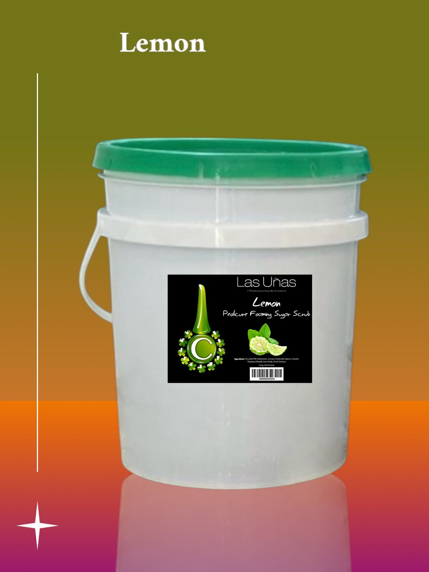 Las Uñas Foaming Sugar Scrub 5 Gallon